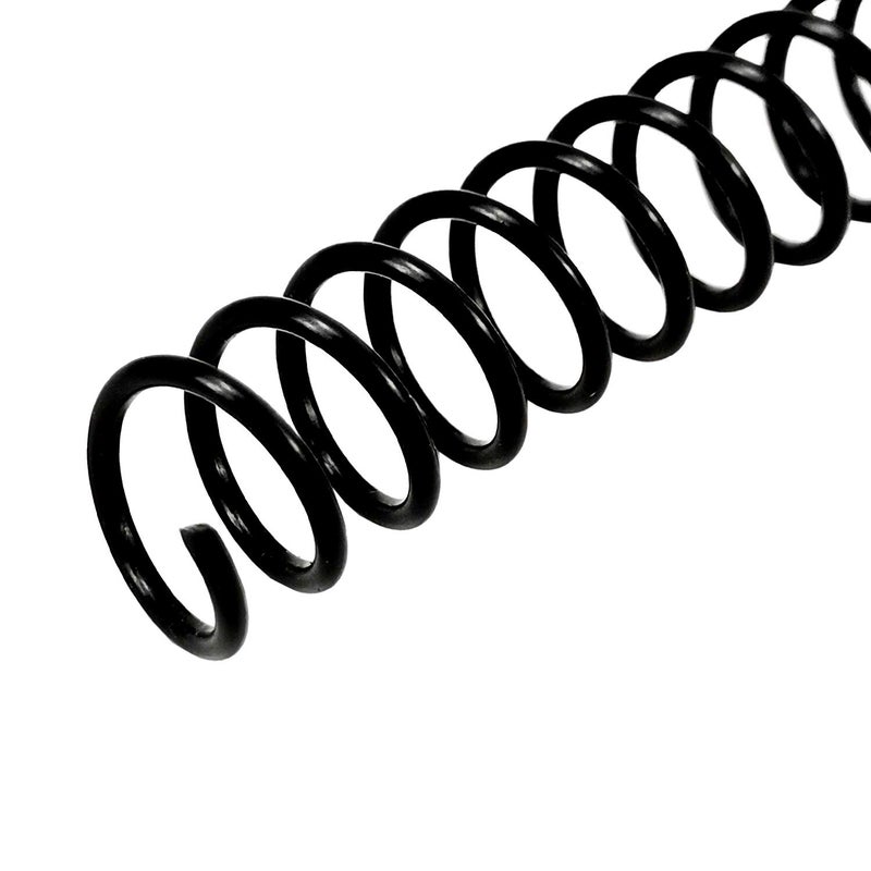 Rayson 3/8" Plastic Spiral Binding Coil, 60 Sheets Capacity, 4:1 Pitch 9.5mm Black Coil Binding Spines for Business and Educational Purposes, Pack of 100 - Image 1